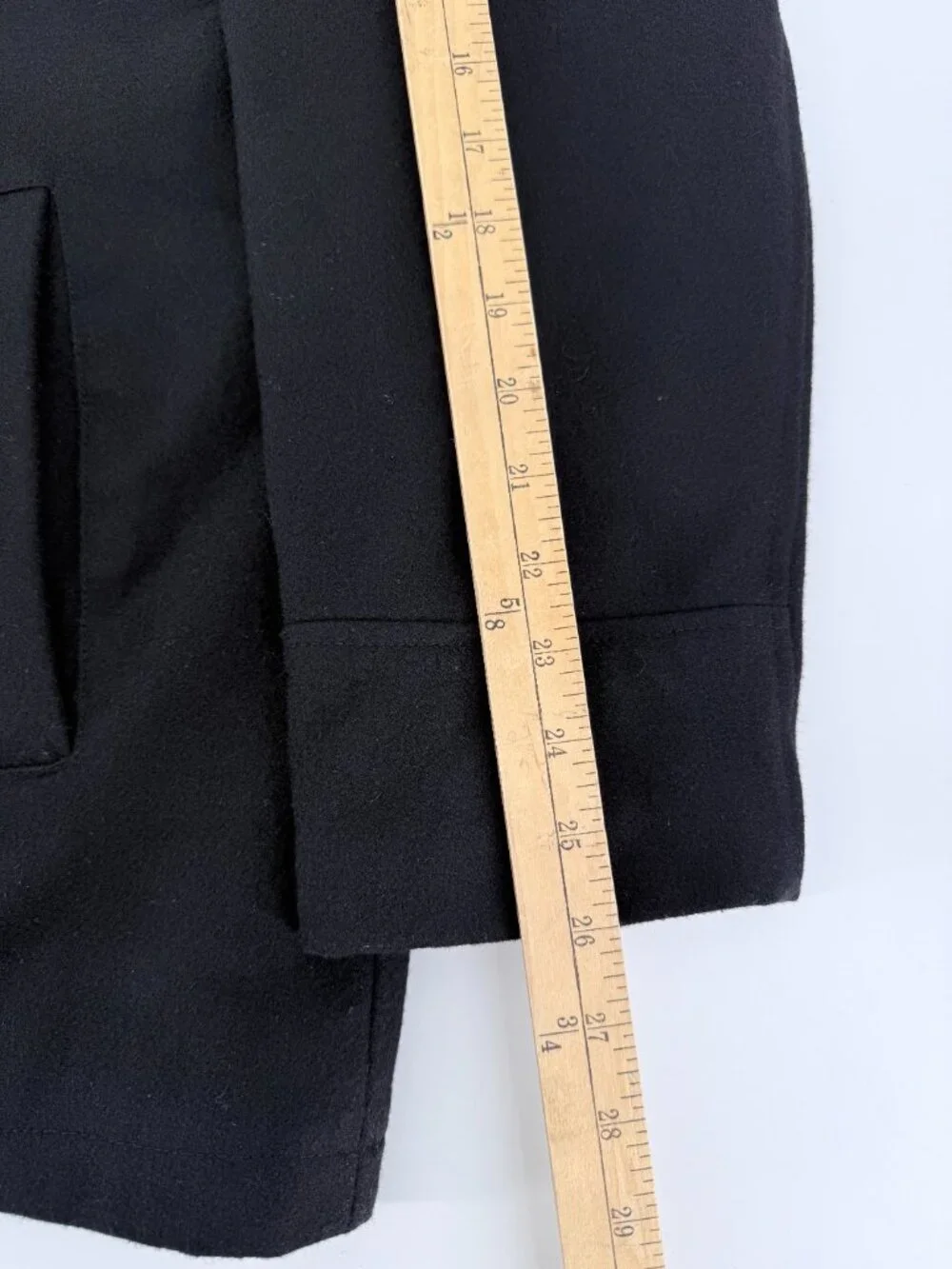 G.H. Bass Black Heavyweight Wool Blend Button Front Field Jacket Mens XL